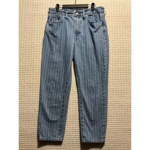 Madewell Women's Jeans Pin Stripe Perfect Vintage Crop 30 Style L3915